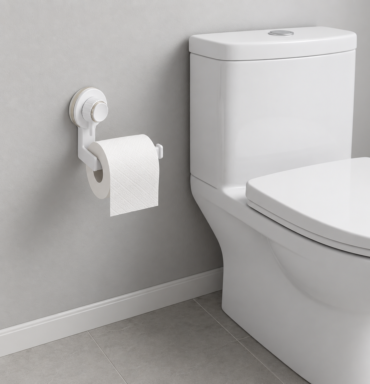Vacuum Toilet Paper Holder