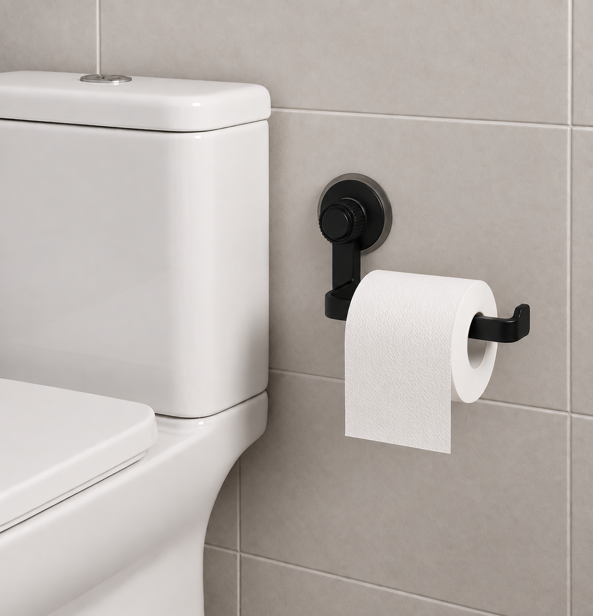 Vacuum Toilet Paper Holder
